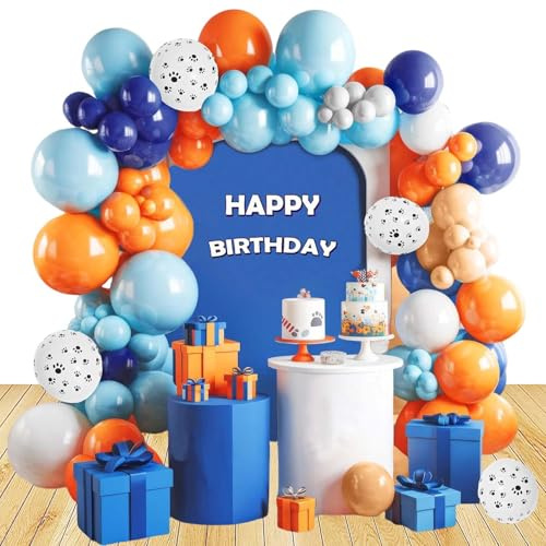 Luftballons Blue Dog Geburtstag Deko Dog Luftballon Girlande Set für Geburtstagsdeko Deko Party