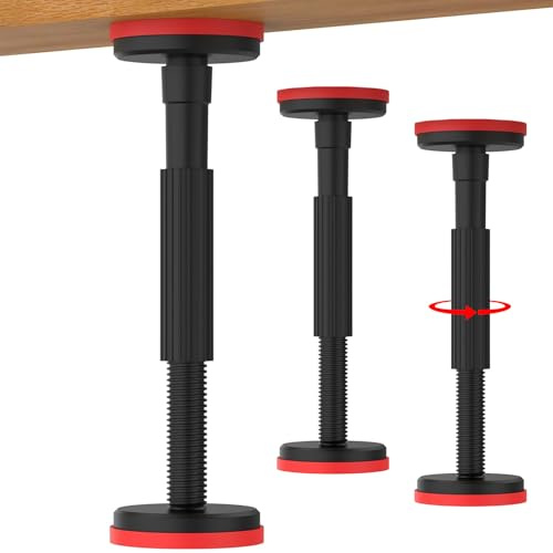 2 Stück Montagestütze, Stützen Höhenverstellbar 18-44cm Teleskopstütze Belastbar bis 200kg Deckenstütze Nylon Schrank Hebebügel für Schrank Sofa Waschbecken