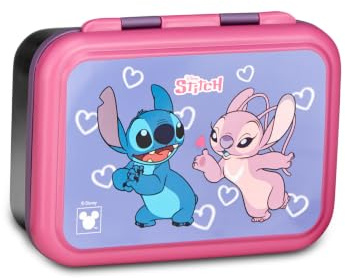 Seven Fiambrera Lilo & Stitch, lila, 850 ml, resistente al calor, divisor interior, apto para lavavajillas, base de acero, escuela, deporte, viaje, niño, niña