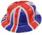 Hut für Erwachsene, Union Jack, Kunststoff, britische Flagge, Accessoire für Kostüme, perfekt für Sportpartys und nationale Feiern, 1 Stück