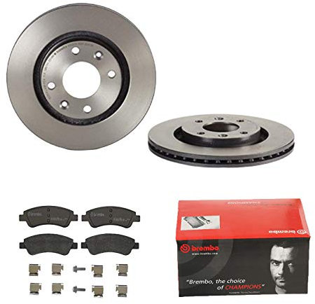 2 Bremsscheiben belüftet 266 mm + Bremsbeläge Vorne von Brembo Innenbelüftet (1420-53796) Bremsensatz Bremsanlage Bremsen-Kit,Bremsenset, Bremsscheiben, Bremsbeläge, Bremsen-Set, Beläge, Bremsbelag,