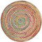Green Decore Handgefertigte geflochtene runde Naturfaser Jute Teppich, Natur (180 cm Durchmesser, Fusion Mehrfarbig)