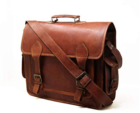 Jaald 40 Cm Porte-Documents Sac de Messager Sac à bandoulière en Cuir pour Affaires et Voyage Sac de Messager pour Hommes et Femmes