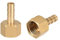 sourcing map 2Stk. Messing Schlauchtülle Anschlussstück 6mm Barb G1/4 Innengewinde Rohradapter