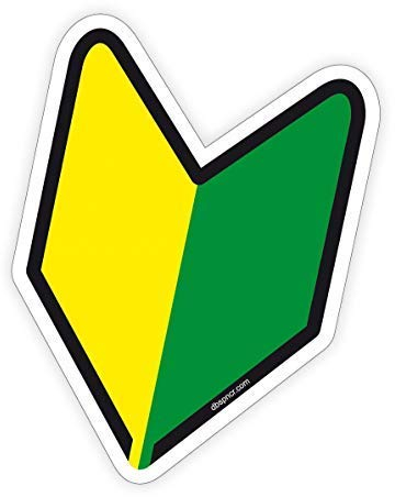 WAKABA KOREISHA Sticker Kombi JDM Domo Japan Drift Anfänger Senior Aufkleber Decal - DUB (Wakaba)