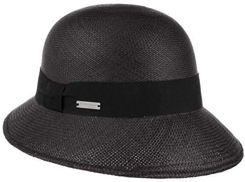 Seeberger Farletta Cloche Panamahut Sommerhut Strohhut Damenhut Panamastrohhut Strohglocke (One Size - dunkelblau)