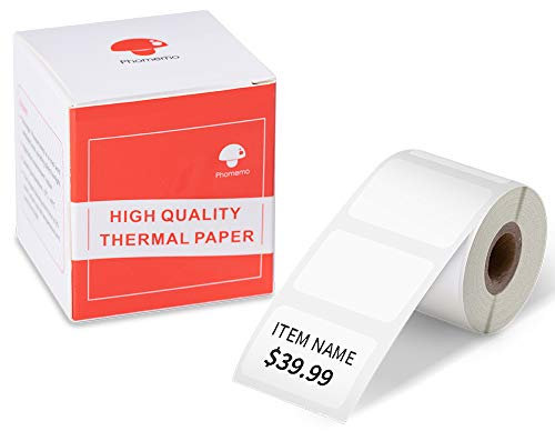 Phomemo M110/M200 Etiketten, 30x20 mm Selbstklebende Ettiketten für Phomemo M110/M200/M120/M220 Etikettendrucker Klebettiketten Thermo-Etiketten Bedruckbare Vielzweck-Etiketten auf Rolle