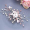 Vakkery Blume Braut Hochzeit Haarkamm Perle Kopfschmuck Kristall Hochzeit Haarschmuck für Damen und Mädchen