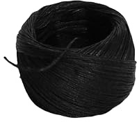 Bobine De Fil AU Chinois en Lin A Coudre 30 Mètres/N°40 Couleur Noir ou Blanc au choix - Idéal Surpiqûres, Jeans et Cuir, Couture Solides Boutons, Bricolage (NOIR)