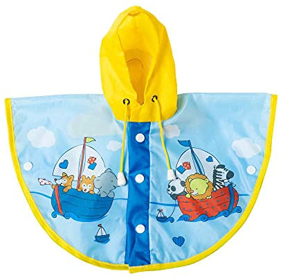 Heless 2172 - Regen-Cape für Puppen im Design Segelfreunde, wasserdicht, Größe 35 - 45 cm