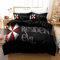 PTNQAZ Resident Evil Bettbezug-Sets für Kinder, 3D-Druck, Spiel-Bettwäsche-Set, Einzelbett, Queen-Size-Bett, Bettwäsche für Jungen, Teenager, Schlafzimmer (Doppelbett, 1)