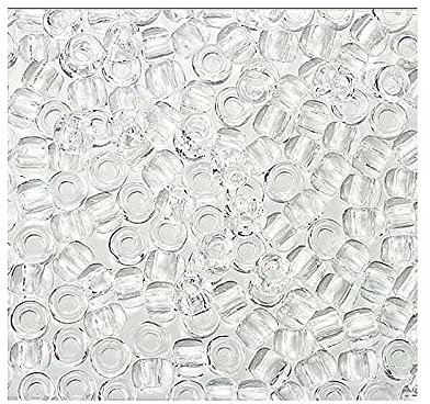 10g TOHO ROCAILLE 11/0, cristal transparent (#1) (TOHO seed beads 11/0, Transparent Crystal (#1)) Perles rondes en verre du Japon