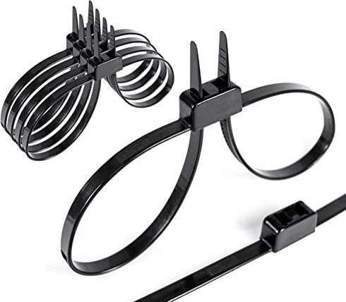 5 Stück PRODEF® Einweghandfessel, Doppel-Plastikhandfessel, 153kg / 1500N Zugfestigkeit,