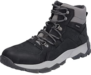 Josef Seibel Herren Schnürstiefeletten Philipp 50,Weite G (Normal),Wechselfußbett,wasserdicht,schwarz-Kombi,47 EU