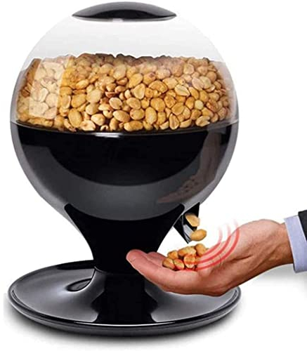 ZQDMYT Cereal Dispenser Countertop Cereal Dispenser,Automatic Candy Snack Dispenser Vintage Oatmeal dispenser Hermetically sealed Household Commercial use Airtight (Color : Black)