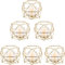NUPTIO Geometrische Kerzenhalter Gold Teelichthalter - 6er Kerzenständer Hochzeit Tischdeko Teelichter Metall Glas Stumpenkerzen Halter Goldene Windlicht Modern Deko