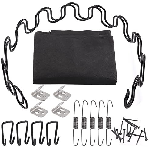 Tanstic 31-teiliges Sofa-Polsterfeder-Ersatz-Set, 68 cm, inkl. Federn, Nägel, Polsterfederclips, Verlängerungshaken, Balance-Haken, Staubschutz-Stoff für Sofa, Sitz, Couch, Möbel