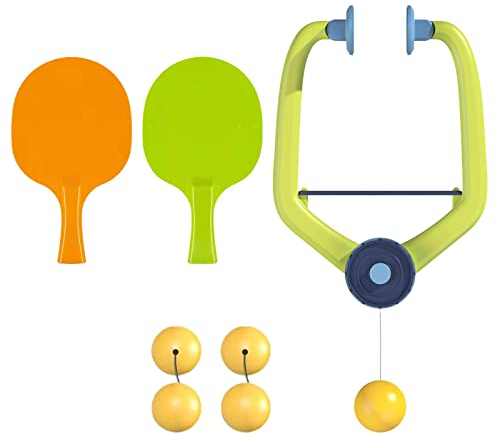 Harilla Kinder-Tischtennis-Trainingsgerät zum Aufhängen für den Innenbereich, PingPong-Trainer, Eltern-Kind-Interaktionsspielzeug, Trainingsgerät für den, mit 4 Kugeln