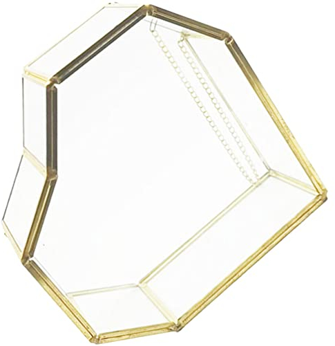TOPBATHY Boîte à Bijoux Verre Transparent Forme De Cœur Rangement Élégant Avec Cadre Idéale Pour Décoration Et Stockage Accessoires