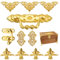 MOROBOR Gold Jewelry Box Antique Lock Latch Hasp Scharniere Griff Box Corner Protectors Kit für DIY-Schmuck-Box, Holz Fall Schmuck Brust Lagerung Box Füße Bein Ecke Protector Set, Box nicht enthalten