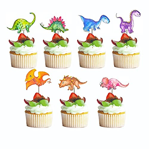 42 Stück Cupcake Party,Dinosaurier Tortendeko,Geburtstagsdeko,für Kinder Geburtstag Party Geburtstag Deko Geburtstagsfeier