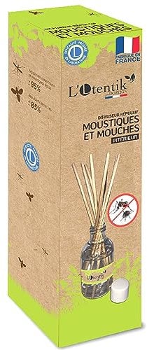 Diffuseur répulsif anti-moustiques et anti-mouches pour l'intérieur/Efficace contre les moustiques tigres - Fabriqué en France/Anti-moustique et anti-mouche