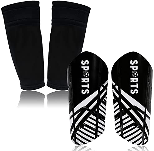 Schienbeinschoner Schienbeinschoner Fußball Herren Schienbeinschoner Kinder Fussball mit rutschfestem Überzug für Jungen und Mädchen Schienbeinschoner（M）