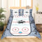 Hockey Bettwäsche Set 155x220,Ice Puck Hockey Tröster Abdeckung für Jungen Kinder Teens Winterspiele Sport Bettbezug Eishockey Filed Player Bettbezug mit Reißverschluss 1 Kissenbezug