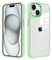 iCatchy for iPhone 15 Plus Case 6.7-Inch,Shockproof Bumper Phone Cover, Anti-Yellowing Clear Back Compatible with iPhone 15 Plus (Mint Green)