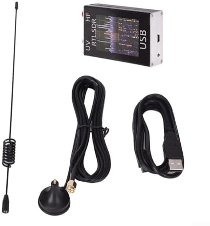 100KHz-1.7GHz Software Definido Radio Set Full UV HF RTL-SDR USB Sintonizador Receptor R820T+8232 Jamón con Antena