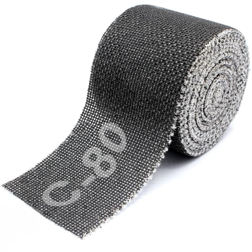 1x Rolle Klett Schleifgitter 5m x 70mm Körnung P80 Gitternetz Schleifpapier für Schleifblock Schleifklotz Handblock mit Absaugung Trockenbau Gipskartonplatten