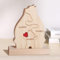 MQVXT Personalisiertes Holz Kunstpuzzle der Bärenfamilie,Bären Familie Holz Puzzle Skulptur,Bärenfamilie aus Holz Kunst Puzzle,Home Tischdekoration Geschenk für Familie Andenken Geschenke (3 Stück)