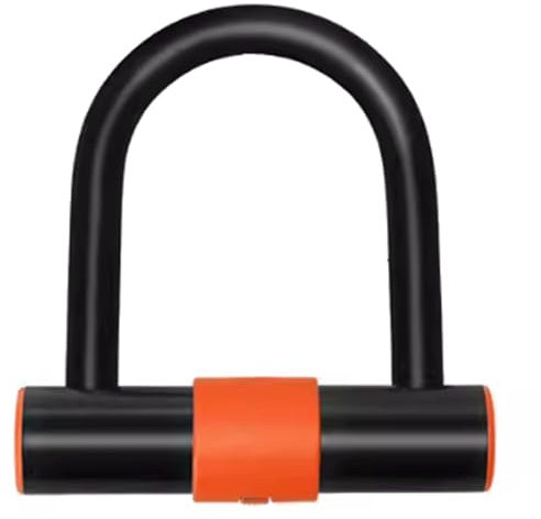 Candado en U grueso de acero de aleación con cubierta de PVC, candado tipo Mini U, bloqueo de rueda de bicicleta, bloqueo de freno de disco para scooters, vehículos todo terreno, bicicletas eléctricas