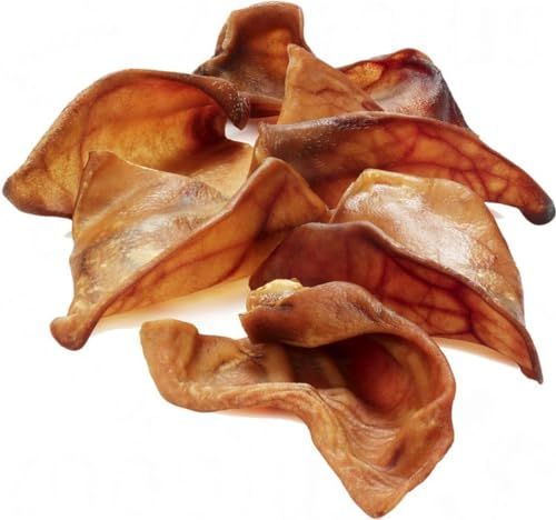 Lot de 100 friandises pour Chien avec Oreilles de Porc séchées