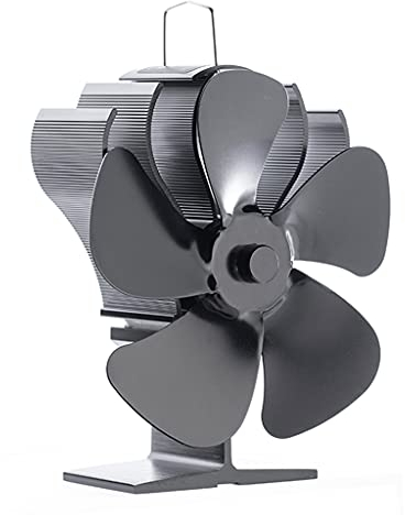 Ofenventilator Für Pellet Holzofen Kraftstoffsparend Größerer Wärmebetriebener Herd 5-Blatt Holzofenventilator Gebläse Wärmebetriebenes Elektrohaus