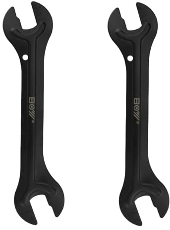 KMRDND Boy Ultra-Mince Clé à Rayons de Vélo, Kit de 7 Clés pour Écrou de Moyeu, 0.25cm d'Épaisseur, Acier Noir, Installation d'Essieu