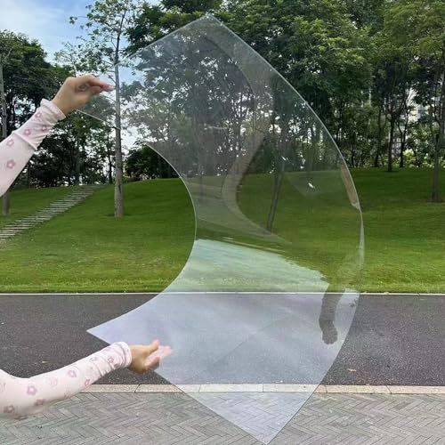 NIANXINN Polycarbonat Dachplatte,Transparente Acrylplatte,1,2mm Dick Transparent PC Platte,UV-beständig & Bruchsicher,Für Gewächshäuser,Frühbeet & Carport,Leicht zu Schneiden (60cm x 2m)