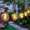Woolmug 42FT LED String Lights Outdoor Mains Powered, 15+1 G40 Festoon Lights with Shatterproof Edison Bulbs, Waterproof Connectable Globe Hanging Lighting for Gazebo Patio Garden Outside