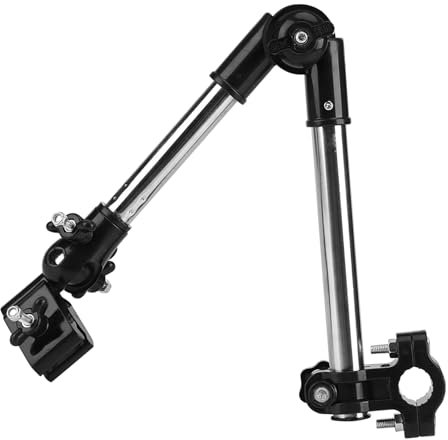 360 Grad verstellbarer Schirmhalter Universalhalterung für Fahrrad Kinderwagen Rollstuhl aus Edelstahl Teleskop Halter Clip