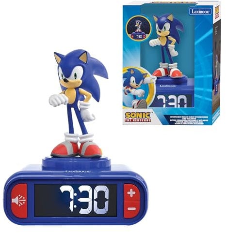 Réveil digital avec veilleuse Sonic et effets sonores