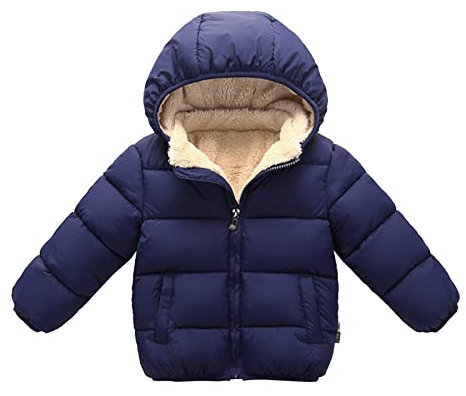 Bambini Bambino Bambino Neonato Neonati Maschi Solido Cappotto Invernale con Cappuccio Giacca Spessa Capispalla Calda Abiti Abiti Giacche Invernali per Ragazzi