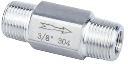 LIUCH 1/4 3/8 1/2 BSPT Gleiches Rückschlagventil mit Außengewinde, Rückschlagventil, Einweg, 304 Edelstahl, Wasser, Gas, Öl(3/8)
