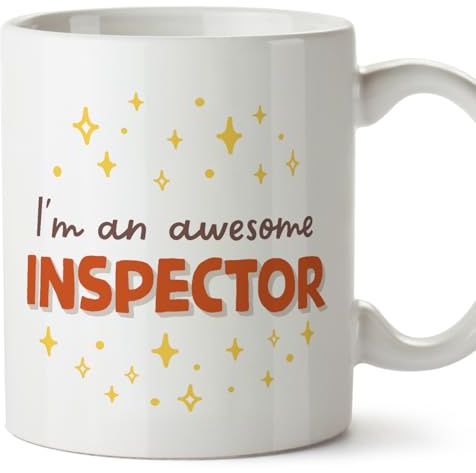 MUGFFINS Inspector Man Mug - in English - I'm Awesome! - Funny Gift for Colleagues - Ceramic 11oz Mug