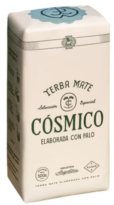 Yerba Mate COSMICO, tè argentino sfuso di alta qualità, 500 g, senza glutine, infusione a foglia grande a bassa polvere, energia pulita
