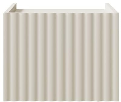 Selsey Wand-Nachttisch Fiorra 37 x 48 x 37 cm - Elegantes Schlafzimmer-Möbel mit Push-to-Open - Laminierte Platte/MDF - Kaschmirfarbe, Abgerundete Fronten - Modernes Design