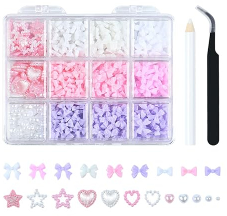 12 Gitter Nägel Charme Variante Set Für Farbenfrohe Und Stilvolle Nägel Kunstdesigns Bögen Nägel Dekore Für Maniküre Geeignet