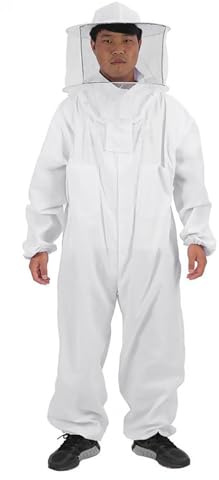 Biodlardräkt stygg med andningsbar , fullt skydd biodlardräkt med fickor och elastiska manschetter för biodlare, professionell biodlardräkt för män och kvinnor, XL/2XL
