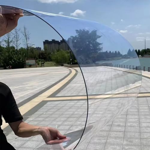 ZIGTUEI Polycarbonatplatten Dachplatten, Dachplatten Aus Polycarbonat, Gewächshaus Platten, Stoßfestes PC Endurance Board, für Wintergarten,Carport,Freien,Leicht Zu Schneiden(1mx1m/3.3x3.3ft)