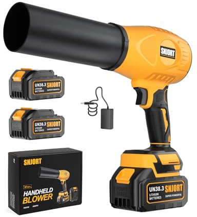 Souffleur de feuilles sans fil avec batterie et chargeur, 980 000 tr/min, léger et portable, pour nettoyage de terrasse, souffler les feuilles et la poussière, cadeau d'anniversaire pour homme, papa