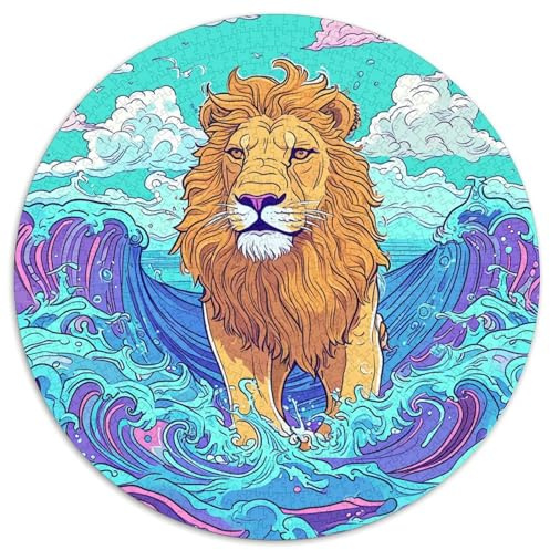 Lion Jigsaw Puzzles for Adults Gifts 1000 Piece Educational Games Home Decoration Wild Animal Jigsaw Puzzle for Adults And Kids 1000pcs (67.5x67.5cm)